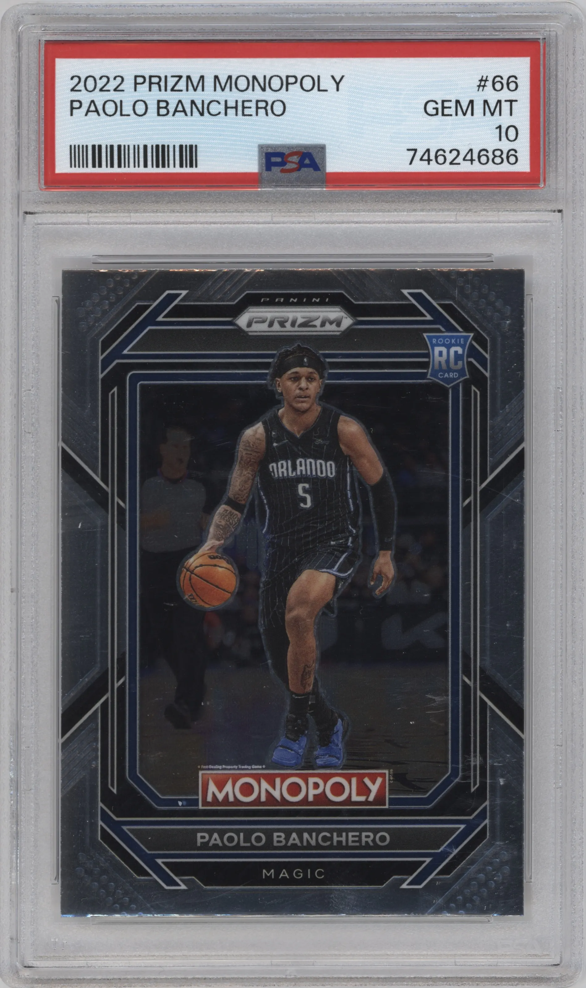 2022 Panini Prizm Monopoly Paolo Banchero PSA 10