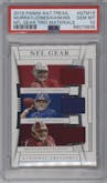 Daniel Jones/Dwayne Haskins/Kyler Murray from the 2019 Panini National Treasures set graded by PSA and given an overall grade of 10.