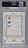 Daniel Jones/Dwayne Haskins/Kyler Murray from the 2019 Panini National Treasures set graded by PSA and given an overall grade of 10.