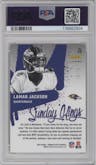 Lamar Jackson from the 2024 Donruss Optic set featuring a Gold parallel graded by PSA and given an overall grade of 10.