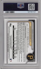 Paul Skenes from the 2024 Bowman set graded by PSA and given an overall grade of 10.