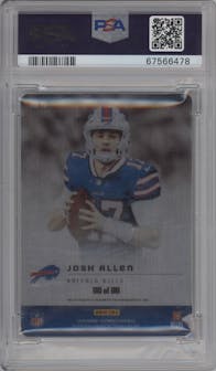 Josh Allen from the 2018 Panini Elements set graded by PSA and given an overall grade of 10.