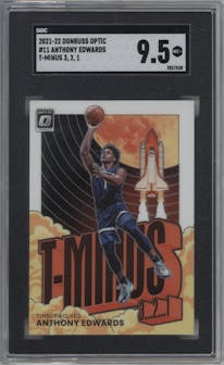 Anthony Edwards from the 2021-22 Panini Donruss Optic set graded by SGC and given an overall grade of 9.5.