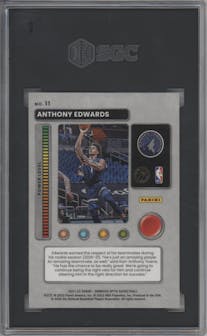 Anthony Edwards from the 2021-22 Panini Donruss Optic set graded by SGC and given an overall grade of 9.5.