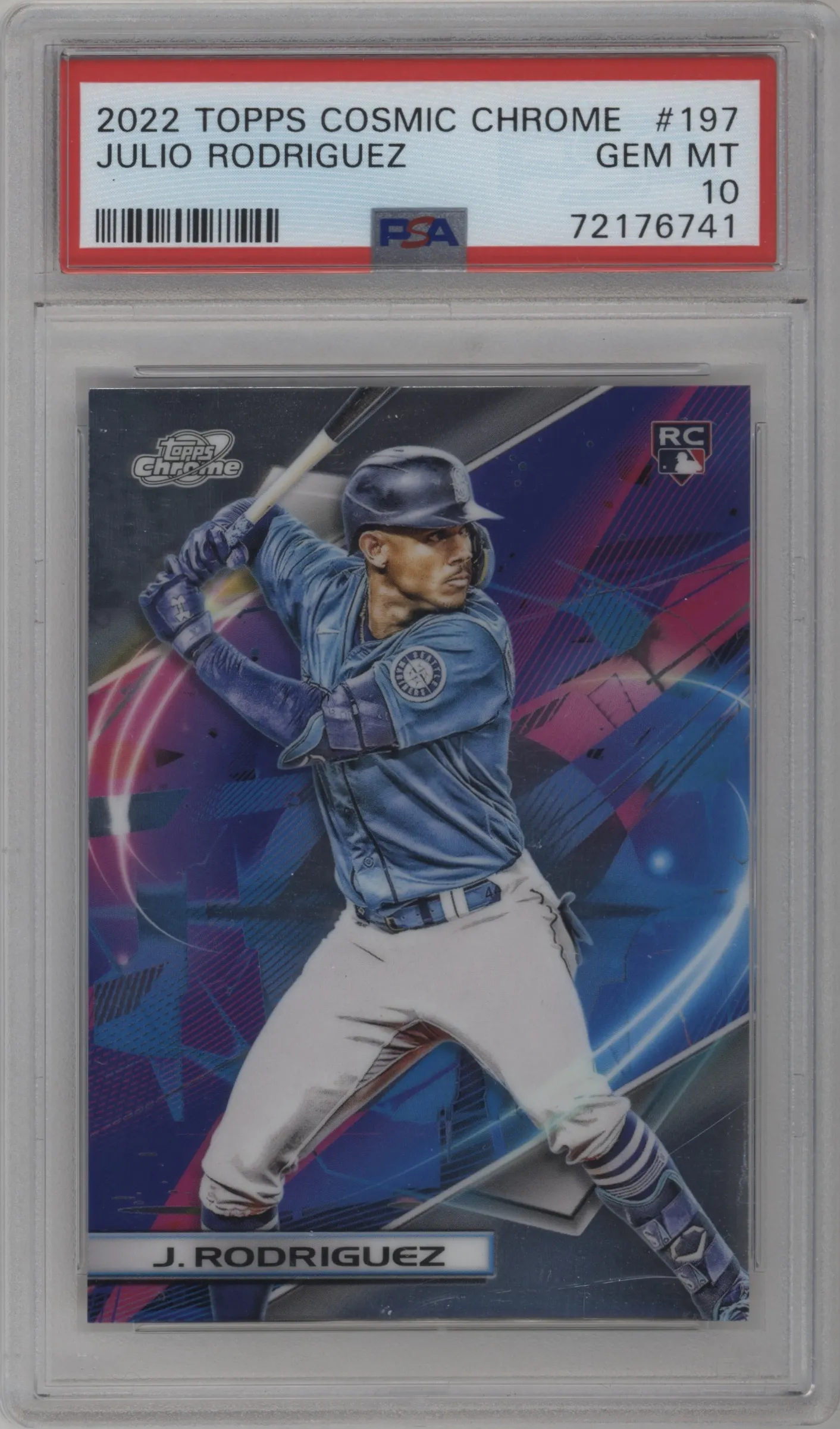2022 Topps Cosmic Chrome Julio Rodriguez PSA 10