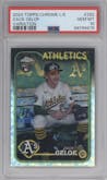 Zack Gelof from the 2024 Topps Chrome Logofractor set graded by PSA and given an overall grade of 10.