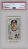 Roki Sasaki from the 2023 Topps NPB 206 set graded by PSA and given an overall grade of 10.