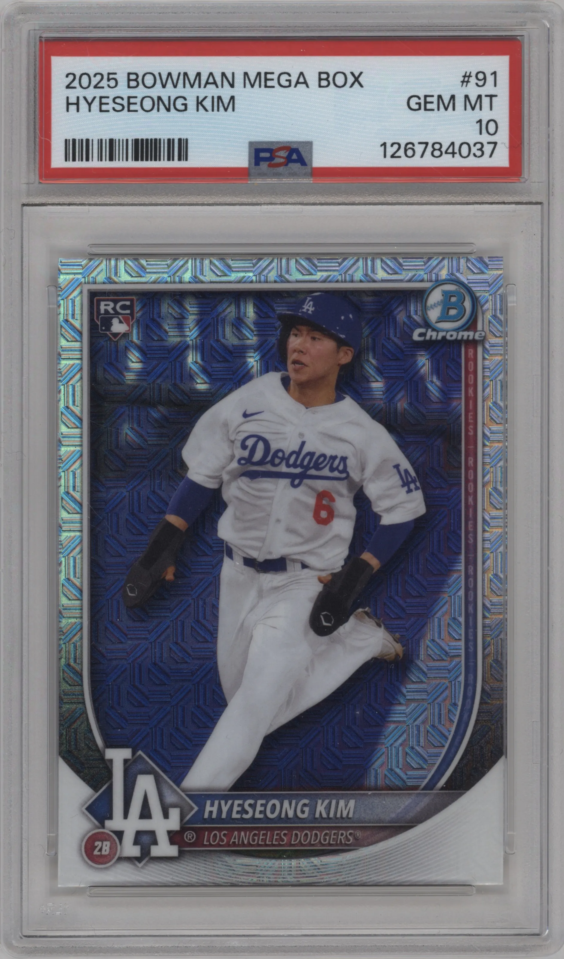 2025 Bowman Mega Box Chrome Hyeseong Kim PSA 10