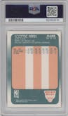 Scottie Pippen from the 1988-89 Fleer set graded by PSA and given an overall grade of 8.