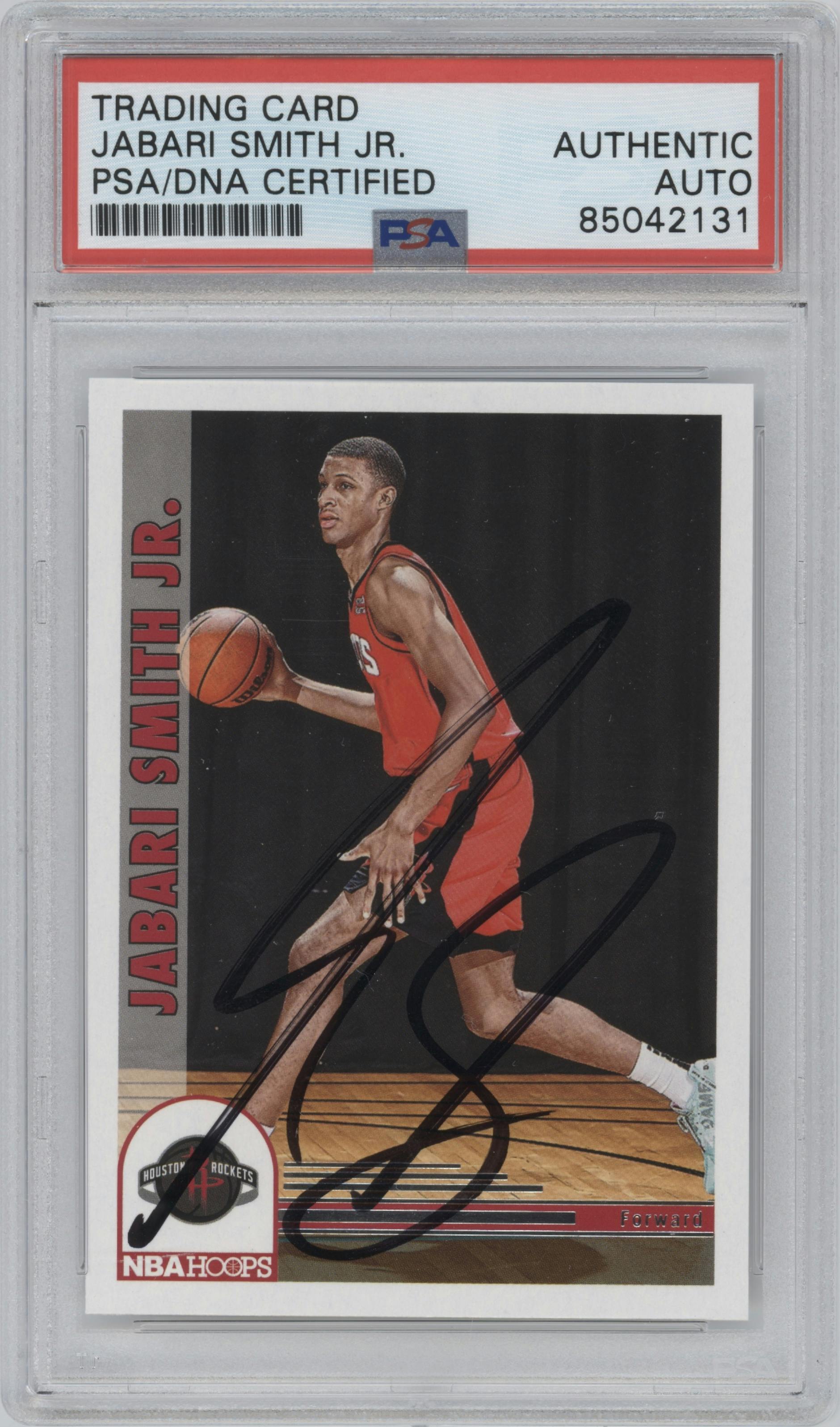 Jabari Smith Jr. from the 2022-23 Panini NBA Hoops set graded by PSA.