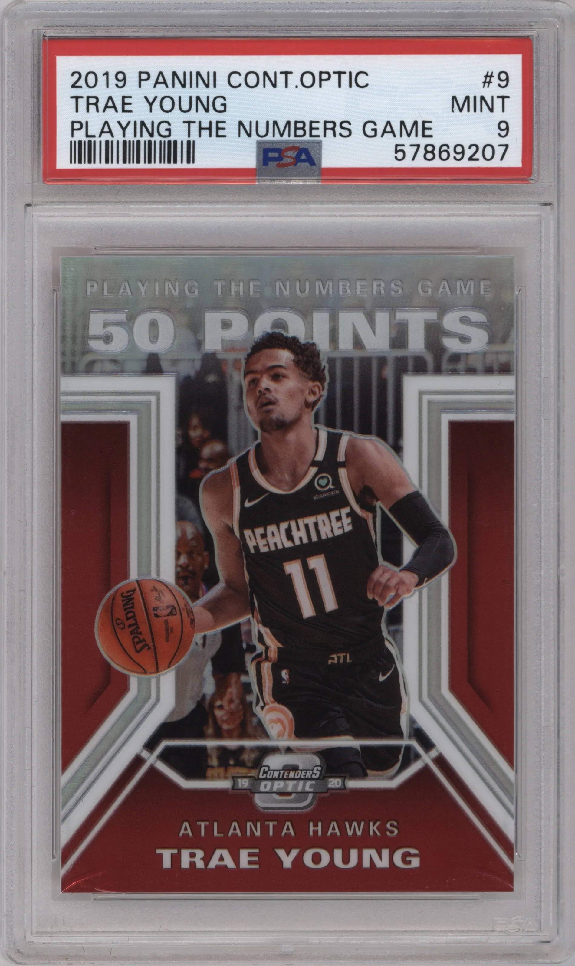 2019 Panini Contenders Optic PTNG Trae Young #9 PSA 9