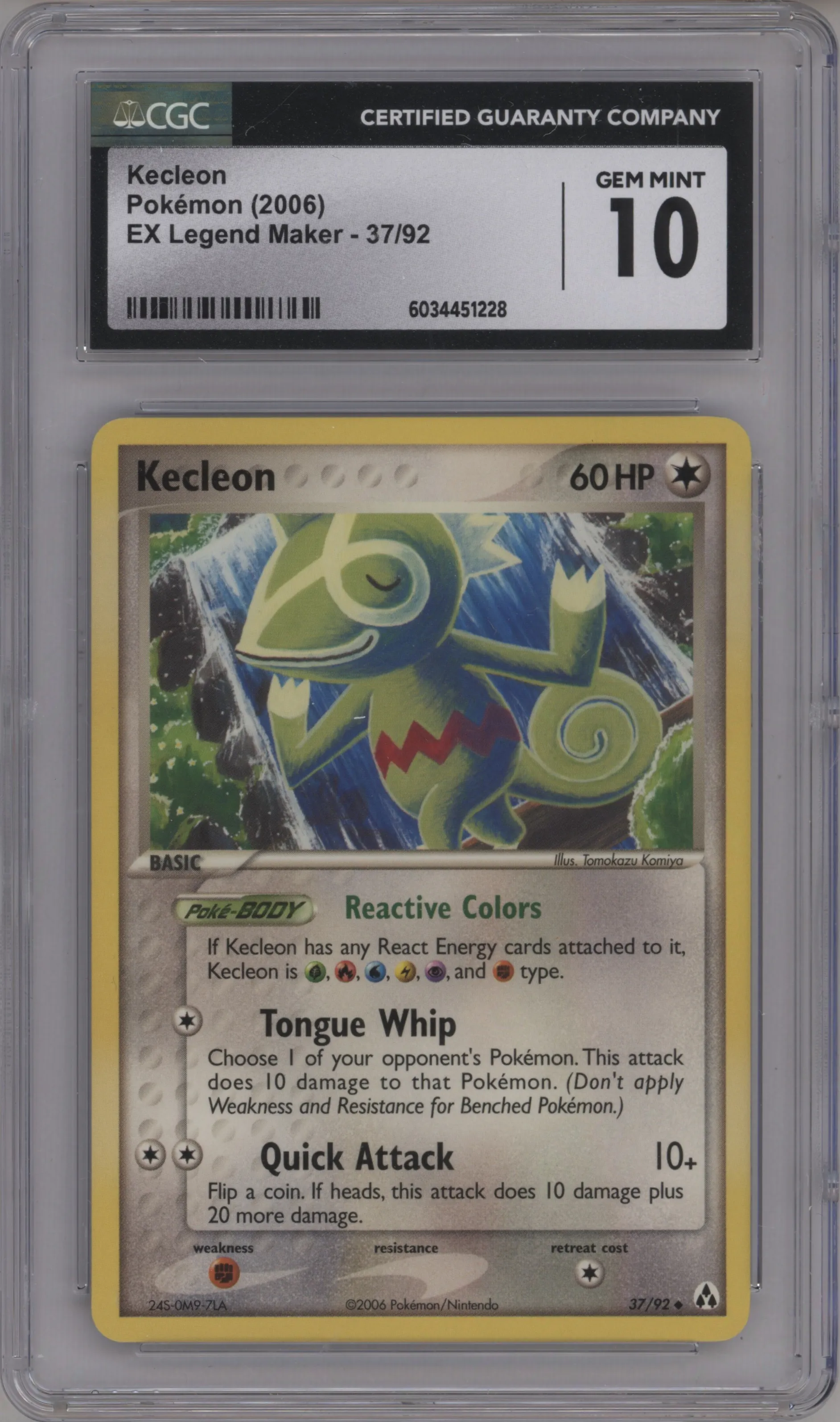 2006 Pokemon EX Legend Maker Kecleon #37 CGC 10