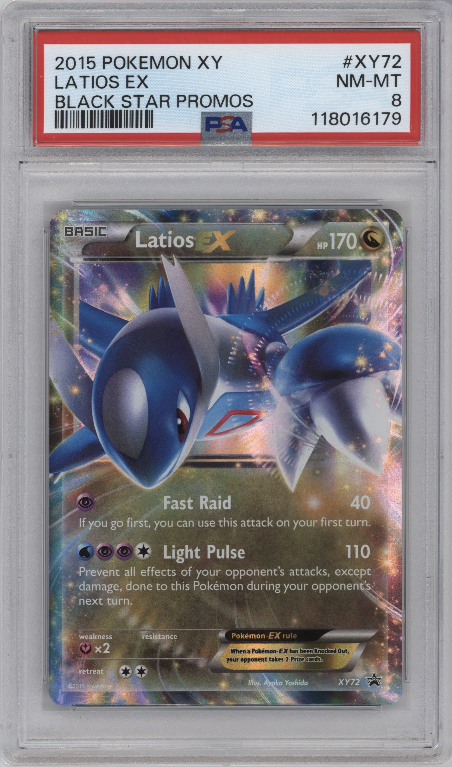 2015 Pokemon XY Latios EX Fall Powers Beyond Tin #XY72 PSA 8
