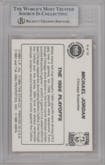 Michael Jordan from the 1986 Star Michael Jordan set graded by Beckett and given an overall grade of 7.5.