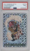 Aaron Rodgers from the 2021 Panini Donruss Optic set graded by PSA and given an overall grade of 9.
