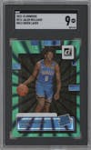 Jalen Williams from the 2022-23 Panini Donruss set featuring a Green Holo Laser parallel graded by SGC and given an overall grade of 9.