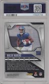 Malik Nabers from the 2024 Panini Prizm set graded by PSA and given an overall grade of 10.
