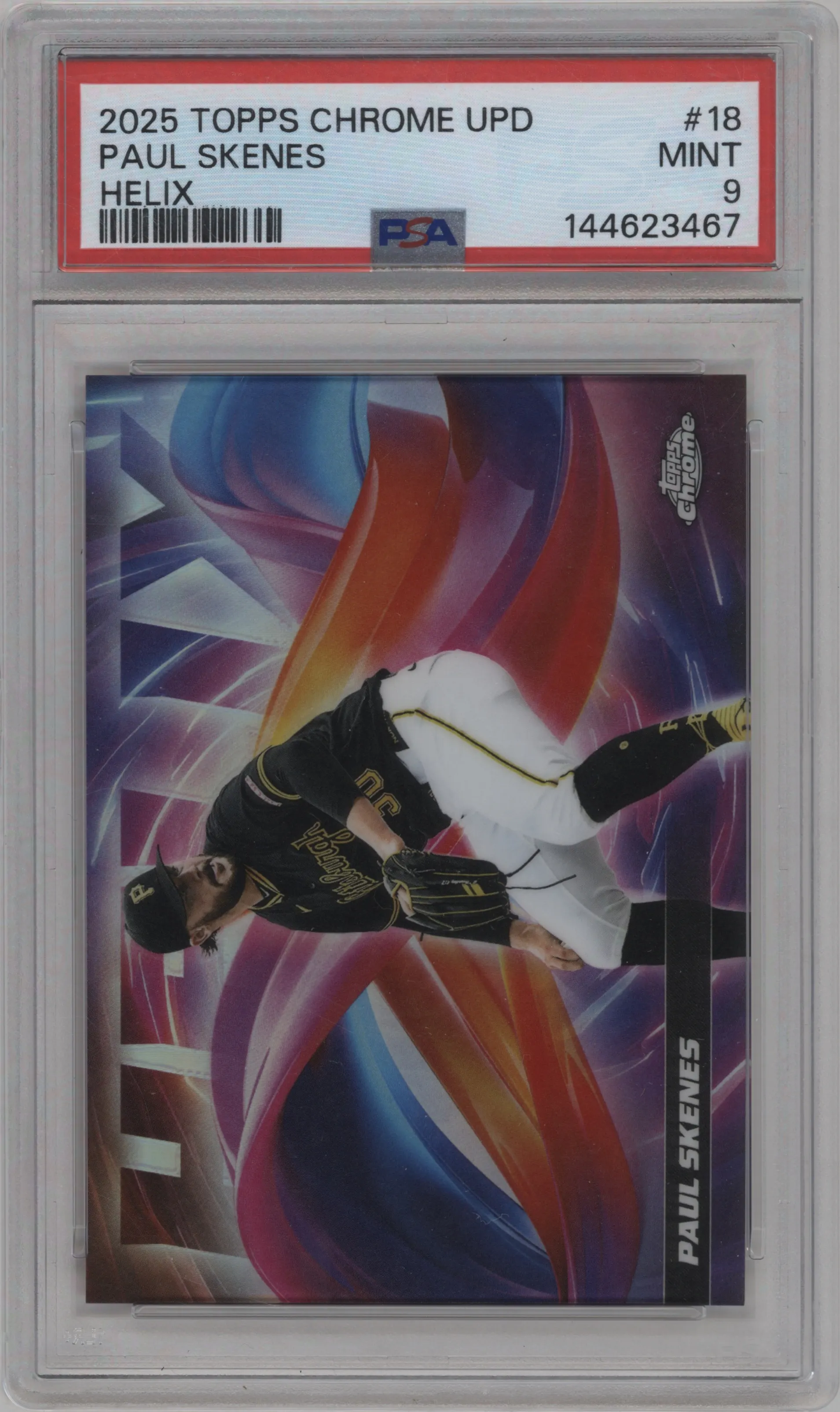 2025 Topps Chrome Update Helix Paul Skenes #HX-18 PSA 9