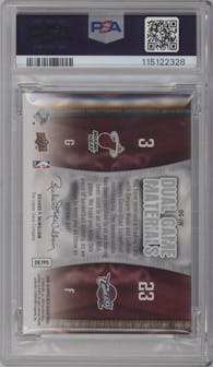 LeBron James / Dwyane Wade from the 2009-10 Upper Deck set graded by PSA and given an overall grade of 8.