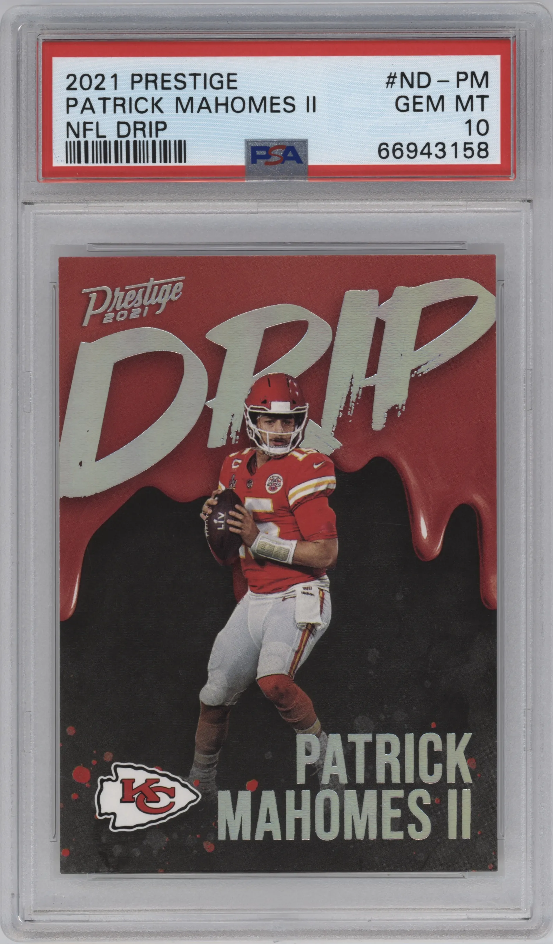 2021 Panini Prestige NFL Drip Patrick Mahomes II #ND-PM PSA 10