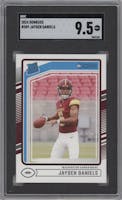 Jayden Daniels from the 2024 Donruss set graded by SGC and given an overall grade of 9.5.