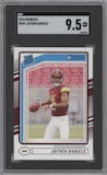 Jayden Daniels from the 2024 Donruss set graded by SGC and given an overall grade of 9.5.