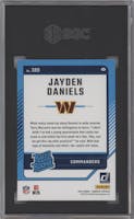 Jayden Daniels from the 2024 Donruss set graded by SGC and given an overall grade of 9.5.