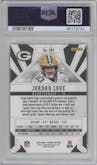 Jordan Love from the 2020 Panini Phoenix set featuring a Silver parallel graded by PSA and given an overall grade of 9.