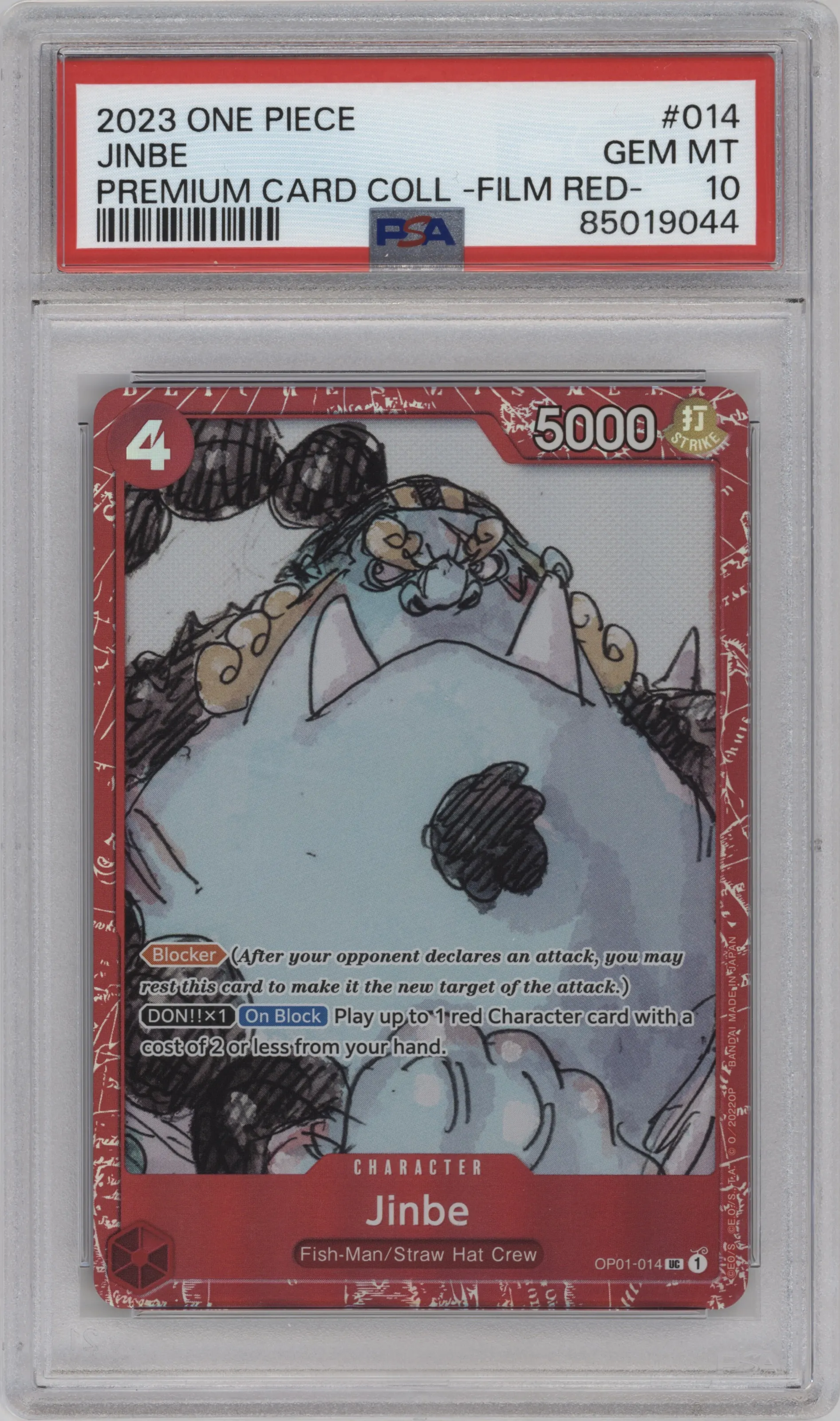 2023 One Piece PC Coll. FILM RED Ed. Jinbe PSA 10