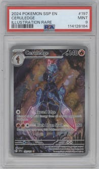 Ceruledge from the 2024 Pokemon SV set graded by PSA and given an overall grade of 9.
