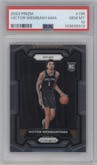 Victor Wembanyama from the 2023-24 Panini Prizm set graded by PSA and given an overall grade of 10.