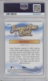 Mike Trout from the 2024 Topps Chrome set graded by PSA and given an overall grade of 10.
