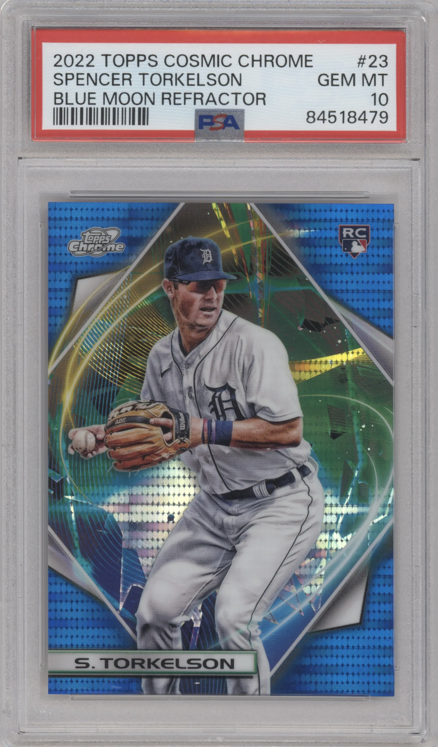 2022 Topps Cosmic Chrome Spencer Torkelson Blue Moon Refractor PSA 10