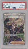 Clive from the 2024 Pokemon SV set graded by PSA and given an overall grade of 10.