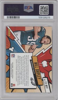 Will Shipley from the 2024 Panini Absolute set graded by PSA and given an overall grade of 10.