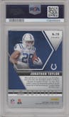 Jonathan Taylor from the 2020 Panini Mosaic set featuring a Genesis parallel graded by PSA and given an overall grade of 10.