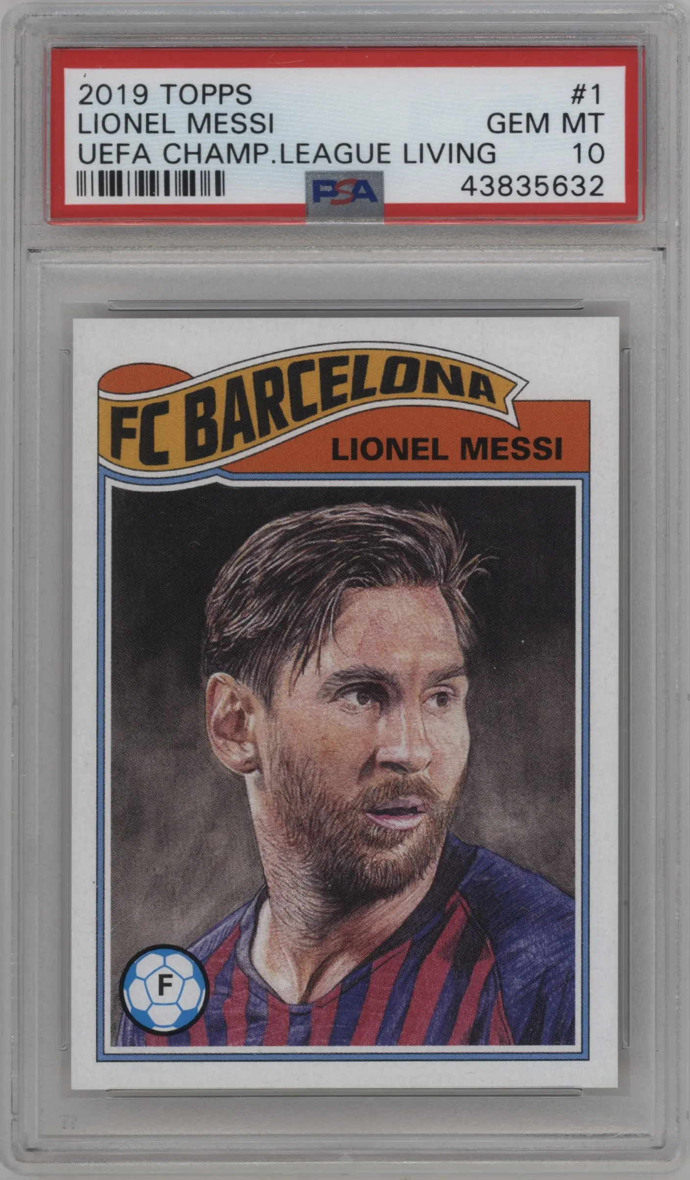 2020 Ultimate Topps Living Set UEFA CL 2019 Lionel Messi #1 PSA 10