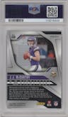 J.J. McCarthy from the 2024 Panini Prizm set featuring a Silver Prizm parallel graded by PSA and given an overall grade of 9.