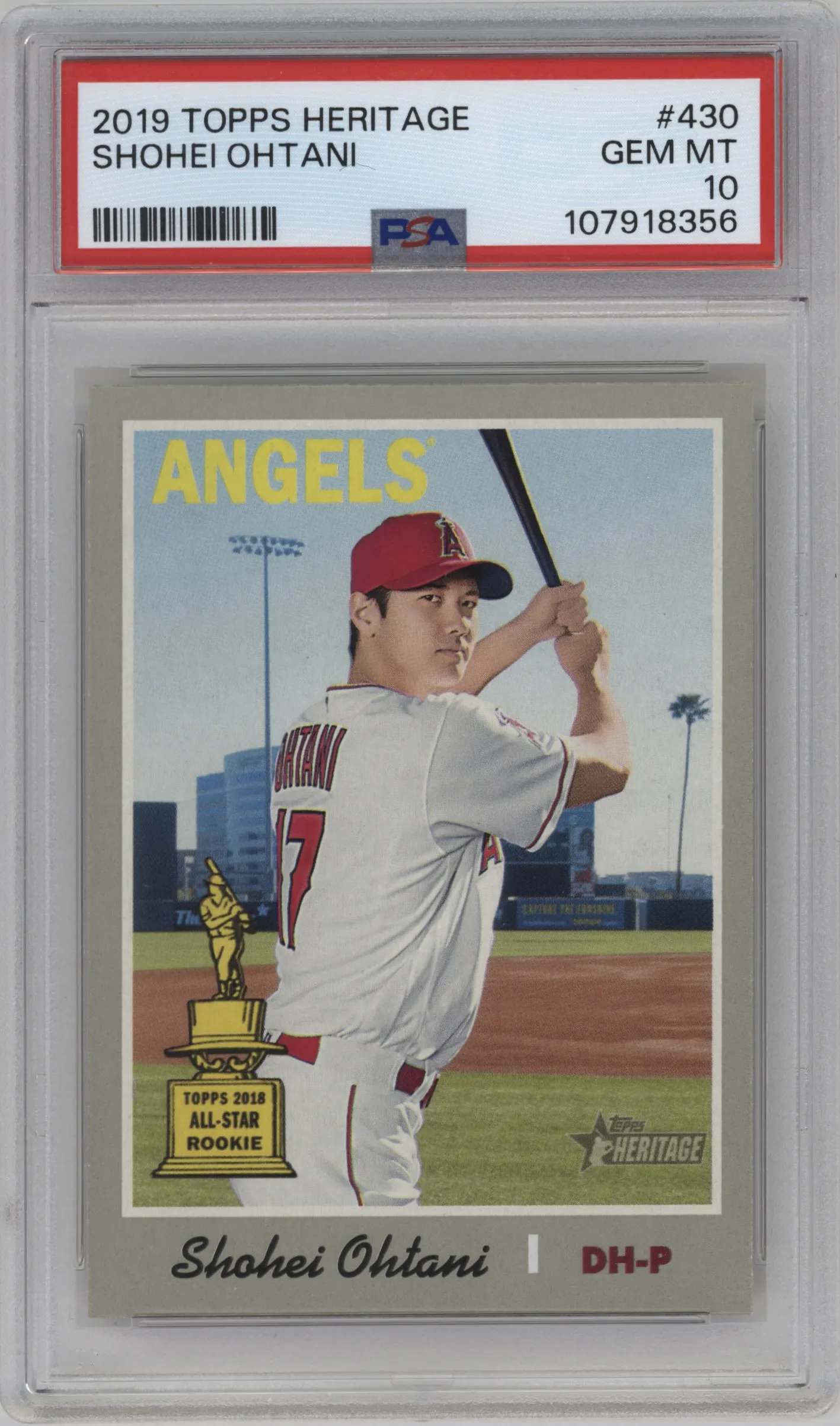 2019 Topps Heritage SP Variation Shohei Ohtani #430 PSA 10