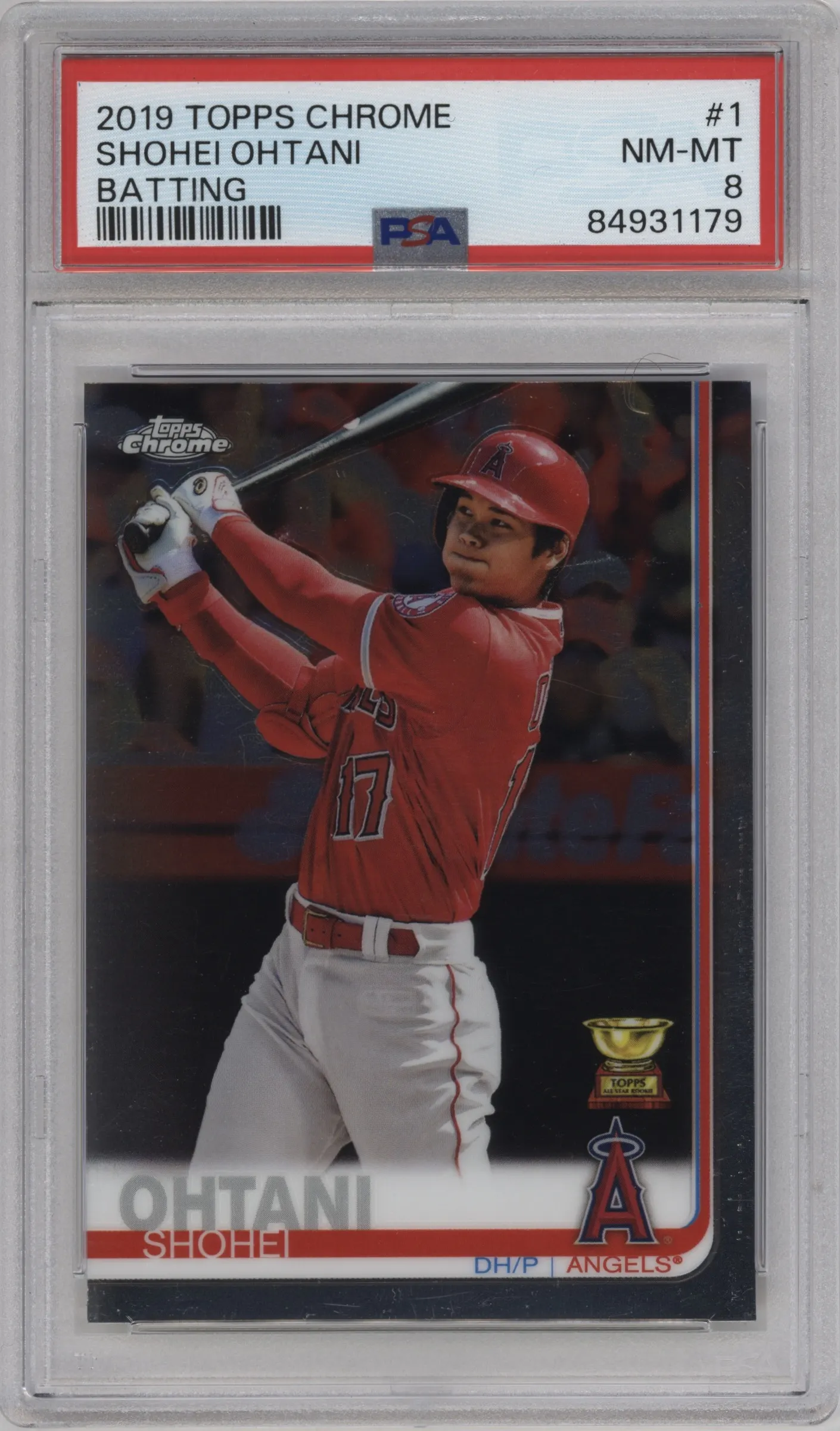 2019 Topps Chrome Shohei Ohtani #1 PSA 8