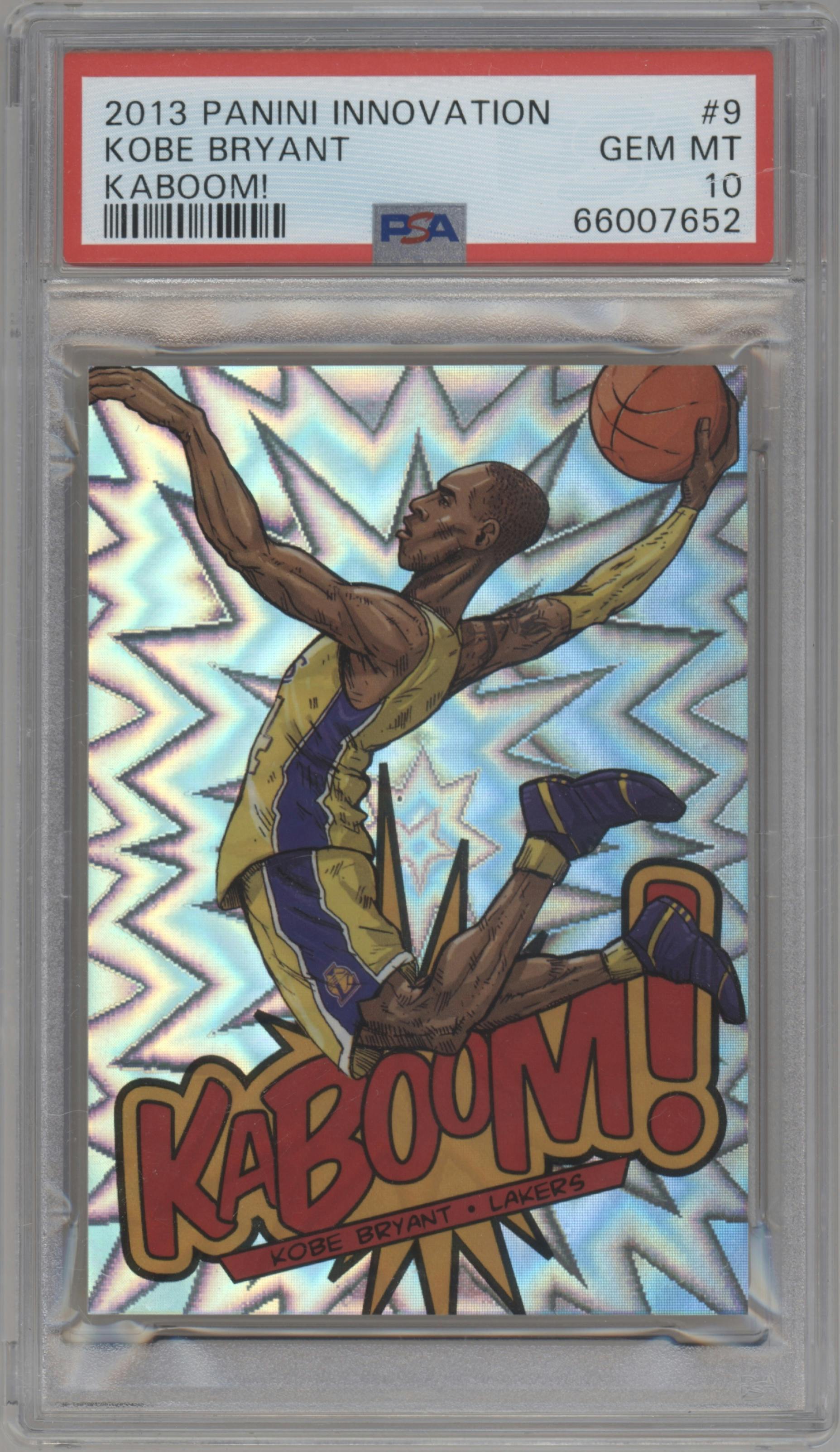 Kobe Bryant from the 2013-14 Panini Innovation set graded by PSA and given an overall grade of 10.