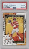 Patrick Mahomes II from the 2024 Donruss set graded by PSA and given an overall grade of 10.