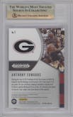 Anthony Edwards from the 2020-21 Panini Prizm Draft Picks set featuring a Fast Break parallel graded by Beckett and given an overall grade of 9.5.