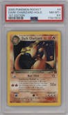 Dark Charizard from the 2000 Pokemon set graded by PSA and given an overall grade of 8.5.