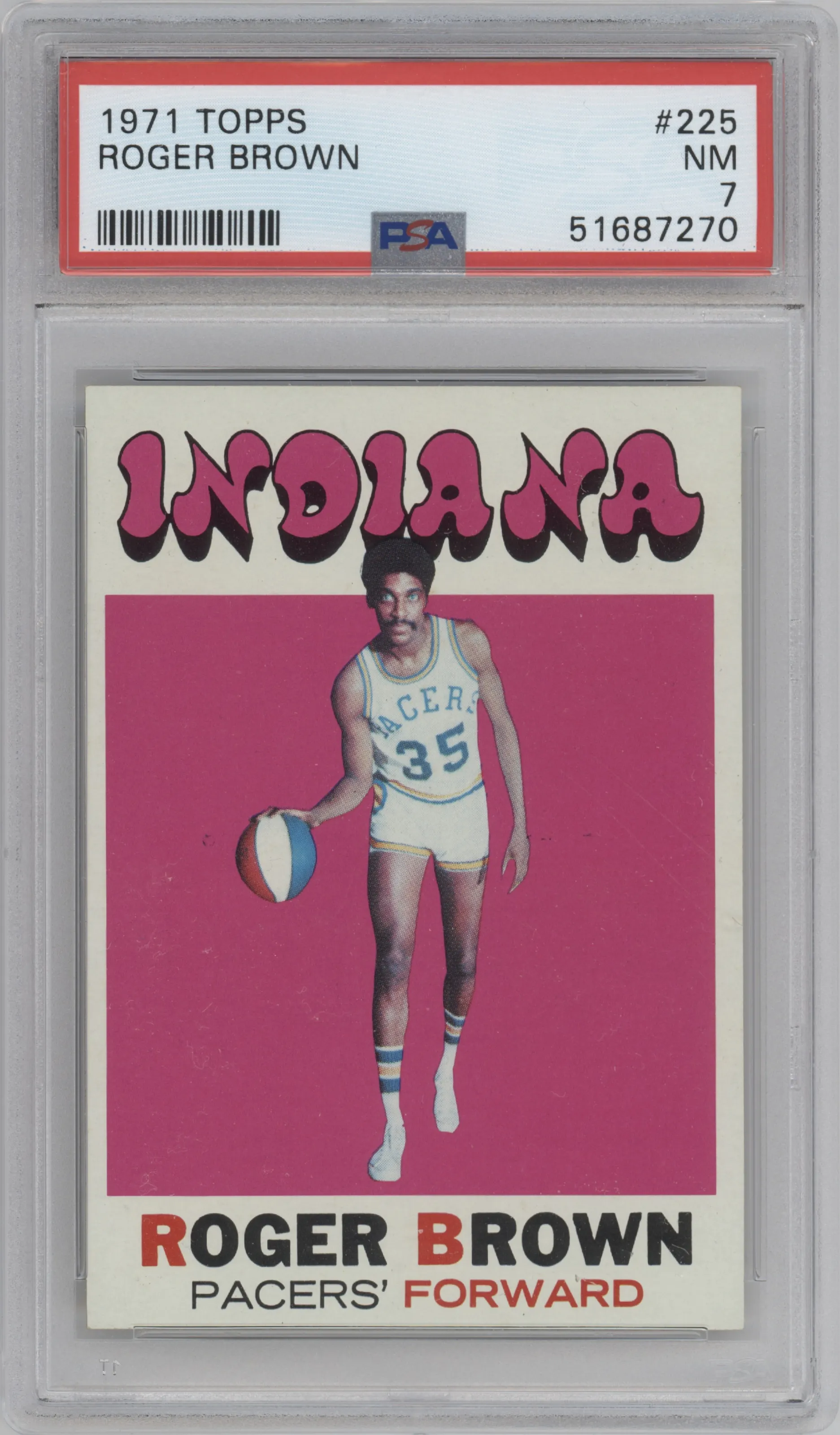 1971 Topps Roger Brown PSA 7