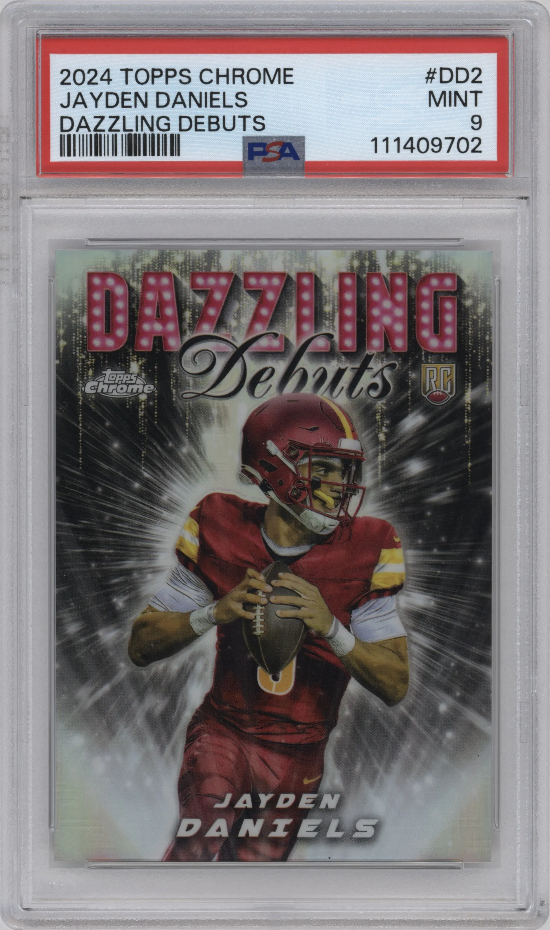 2024 Topps Chrome Dazzling Debuts Jayden Daniels #DD-2 PSA 9