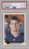 Drake Maye  from the 2024 Donruss set graded by PSA and given an overall grade of 10.