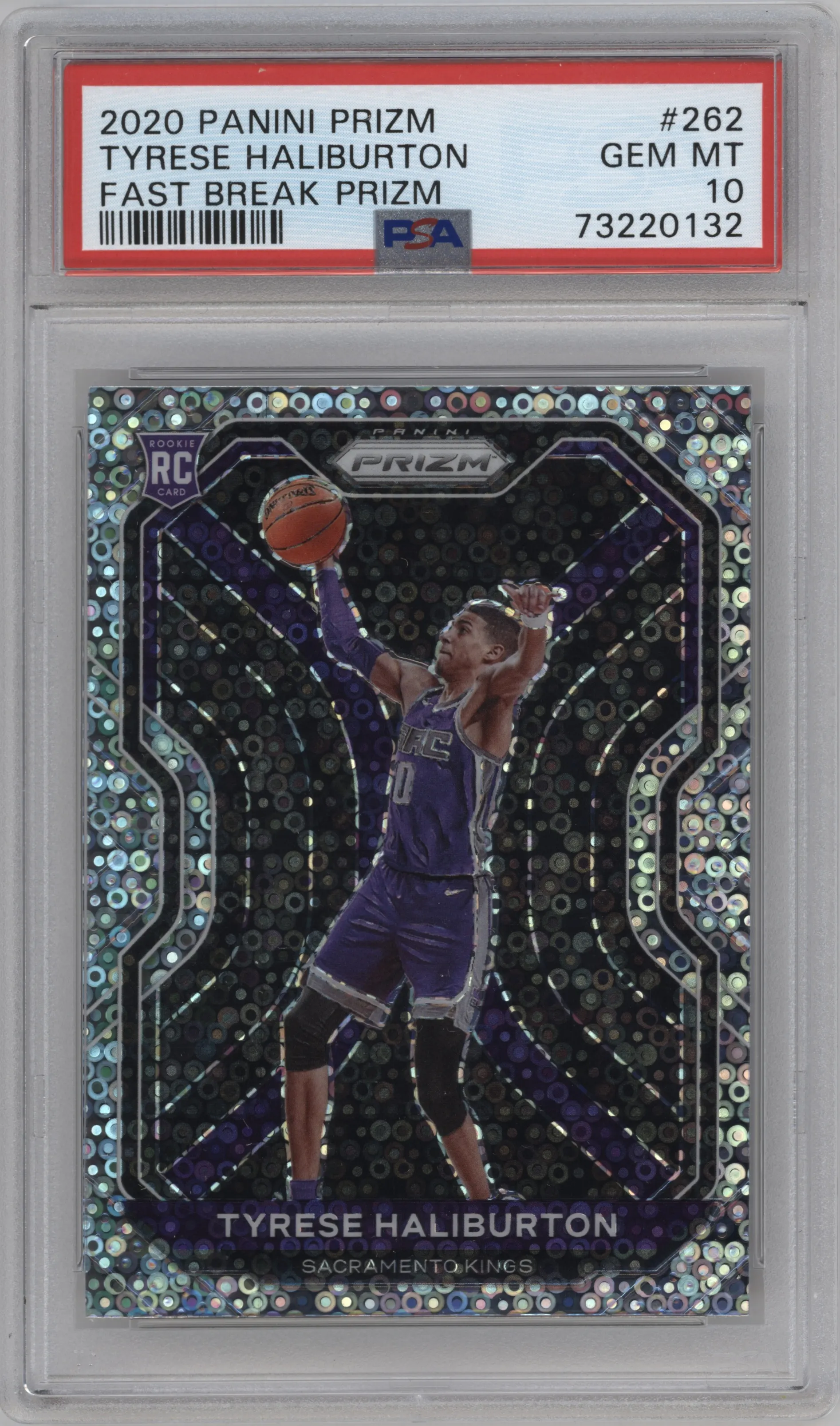 2020 Panini Prizm Tyrese Haliburton Fast Break #262 PSA 10