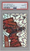 Michael Penix Jr. from the 2024 Panini Absolute set graded by PSA and given an overall grade of 10.