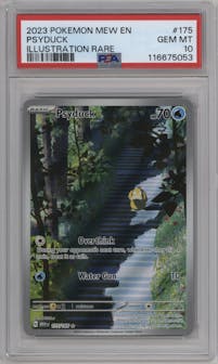 Psyduck from the 2023 Pokemon SV set graded by PSA and given an overall grade of 10.
